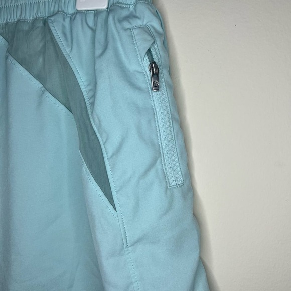 Men’s Peloton x Solfire Mint Green Blue Accelerate Athletic Shorts - Picture 5 of 10